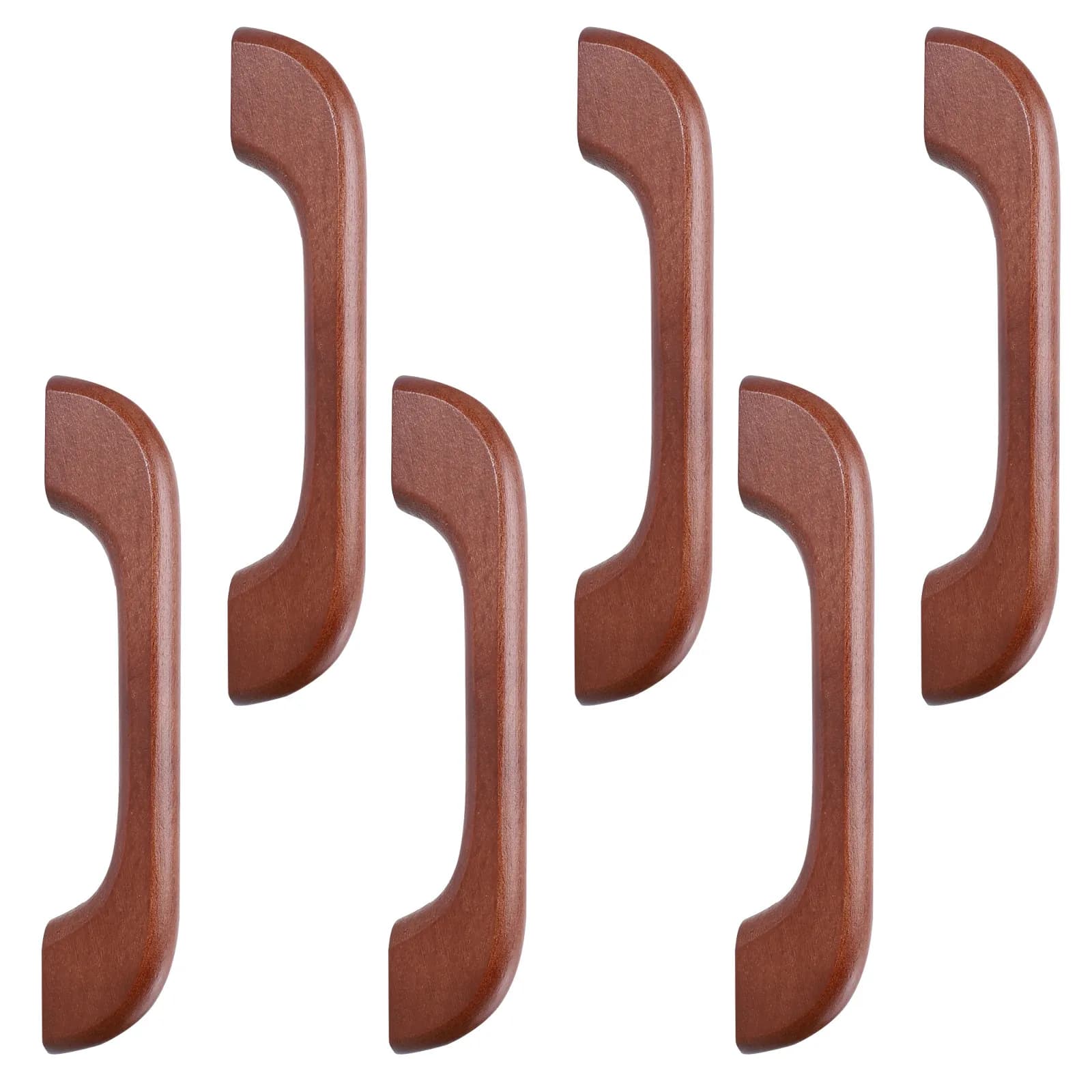 6 maniglie per mobili, pomelli per armadietti in legno, finitura liscia, per cassetti, guardaroba, decorazione per interni, maniglia pratica per cassetti