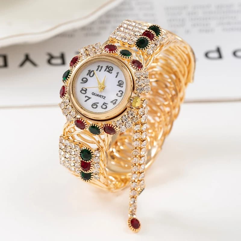 Women's Luxury Gold Quartz Wrist Watch for Women's Sports Women's Watch with Rhinestone Fashion Casual Women's Watches