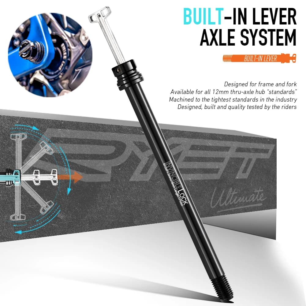 RYET Bici Da Strada Albero 12mm Leva Integrata MTB Freno A Disco Asse Passante Spiedo Asse Ruota Mozzo Albero 12x142 12x100 12x148 Parti di Biciclette