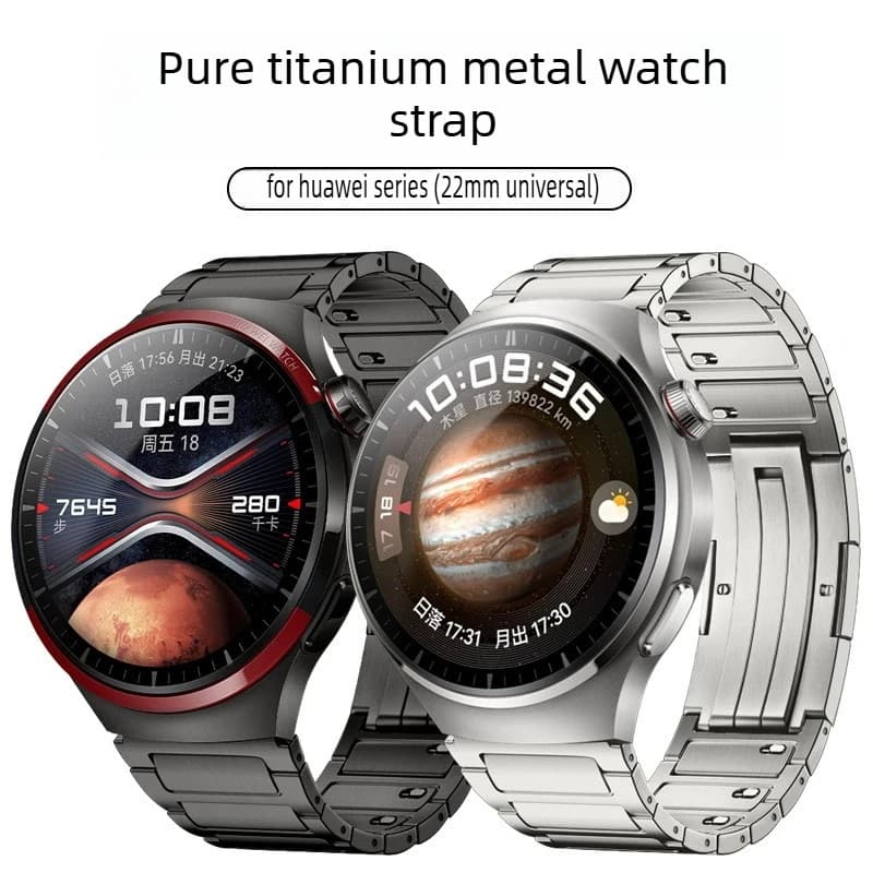 Cinturino a tre perle a forma di I in acciaio al titanio sottile per Huawei Watch 5, cinturino di ricambio per Huawei Watch GT5 GT6 Pro Smart Watch