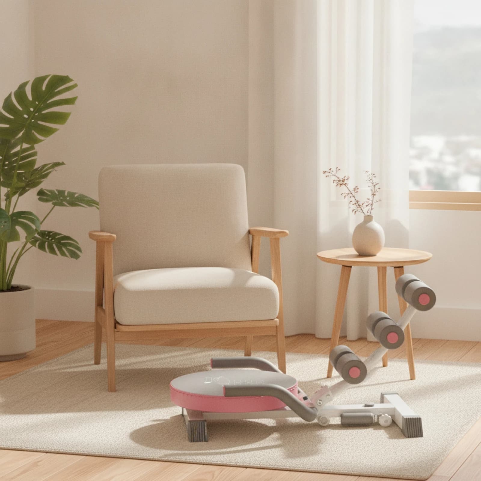 Core Workout Machine with Rebound Assist Padded Foldable Ab Exercise Machine with Foam Rollers Sit up Bench Long-Lasting Fitness