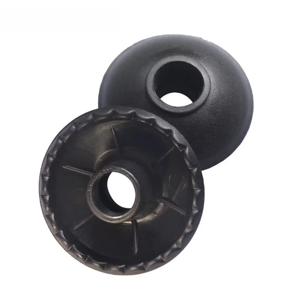 Coperture Antiscivolo in Plastica Nera per Bastoncini da Trekking, 10 Pezzi, Protezioni per Bastoni da Esterno, Diametro 5,3 cm, Spessore 2,15 cm