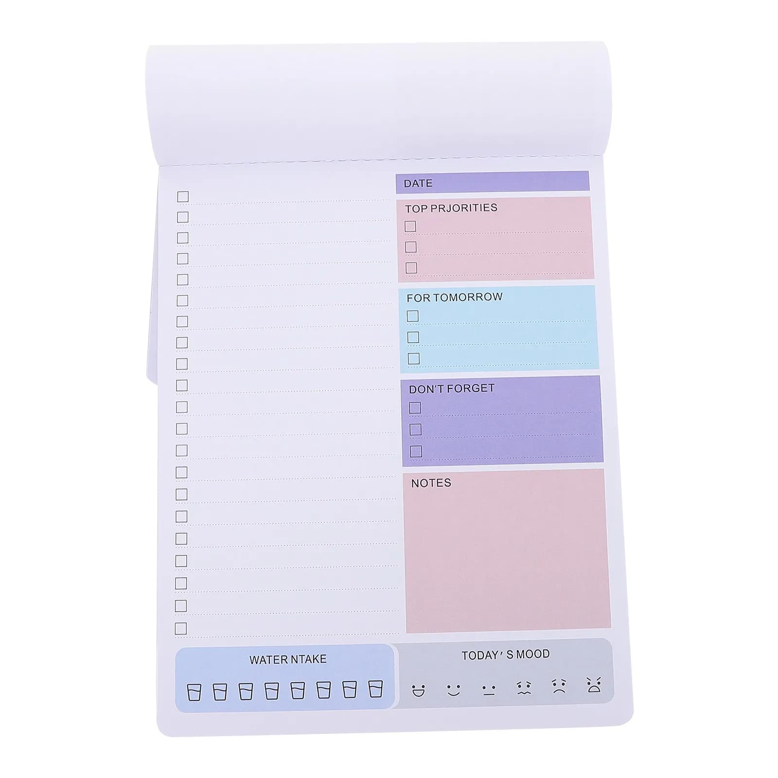 Blocco note per agenda, blocco per appunti a strappo, agenda giornaliera, quaderno per la pianificazione del lavoro, blocco per la lista delle cose da fare, blocco per la lista della spesa