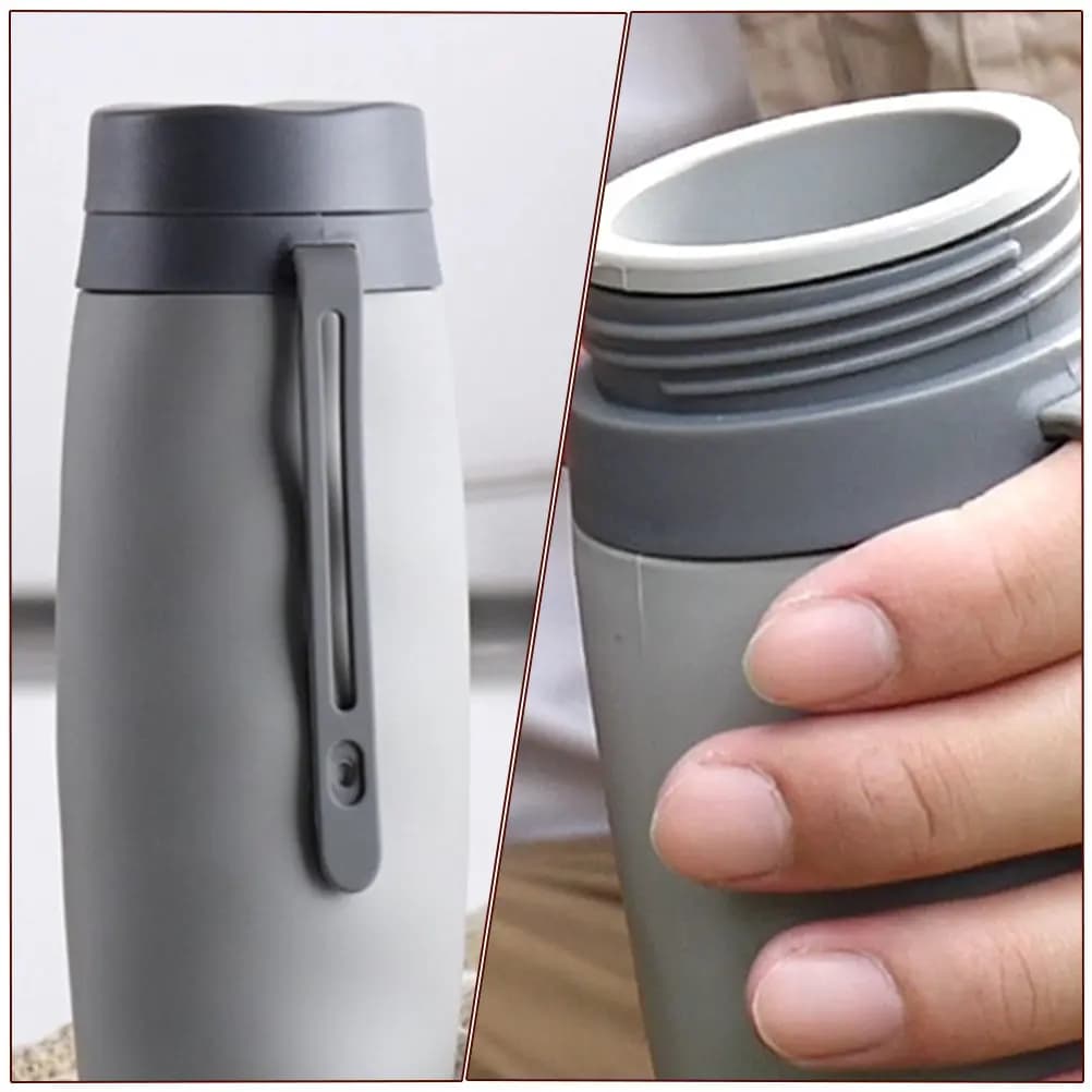 Borraccia Pieghevole in Silicone, Tazza da Viaggio Richiudibile, Leggera e Facile da Pulire, Si Ripiegha al 20% della Dimensione Originale per Zaino