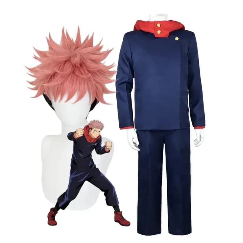2026 Anime Jujutsu Kaisen Itadori Yuji Top Pants Set School Uniform Cosplay Costumes