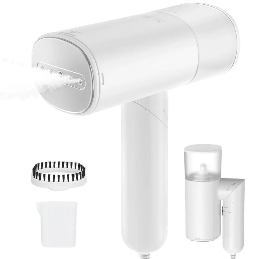 Stiratore a Vapore per Vestiti, Stiratore da Viaggio Pieghevole da 1200W, Rimuovi Pieghe in 20 Secondi, Ferro da Stiro Portatile 120V con Serbatoio da 150ml