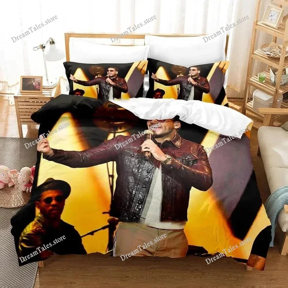 Set di Biancheria da Letto Singer Romeo Santos, Disponibile in Varie Misure, per Adulti e Bambini, Set Copripiumino e Lenzuola 202536
