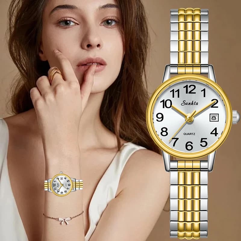 LIGE Sunkta elegante orologio da donna al quarzo di lusso moda classica data automatica orologi da polso da donna impermeabili casual orologi da donna nuovi