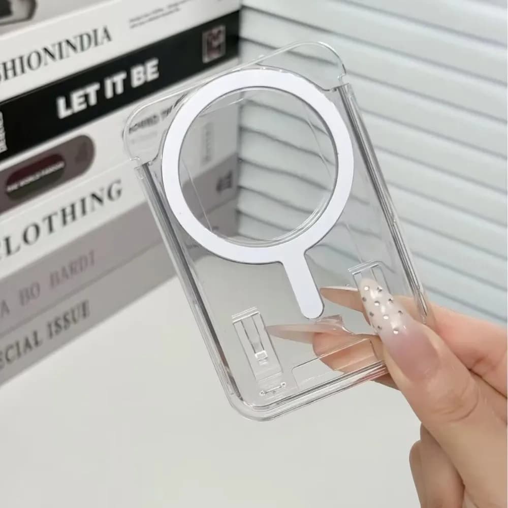 Transparent Card Holder for iPhone 17 16 13 15 14 12 Pro Max Air Plus, in PC Rigido Anti-Graffio