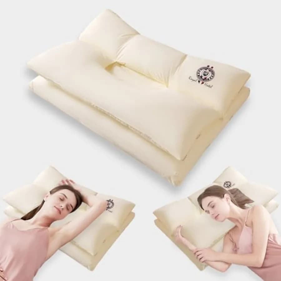 Cuscino cervicale per dormire, design ergonomico, cuscino da letto per chi dorme su un fianco/dosso/guancia, cuscino di supporto a doppia altezza per il collo