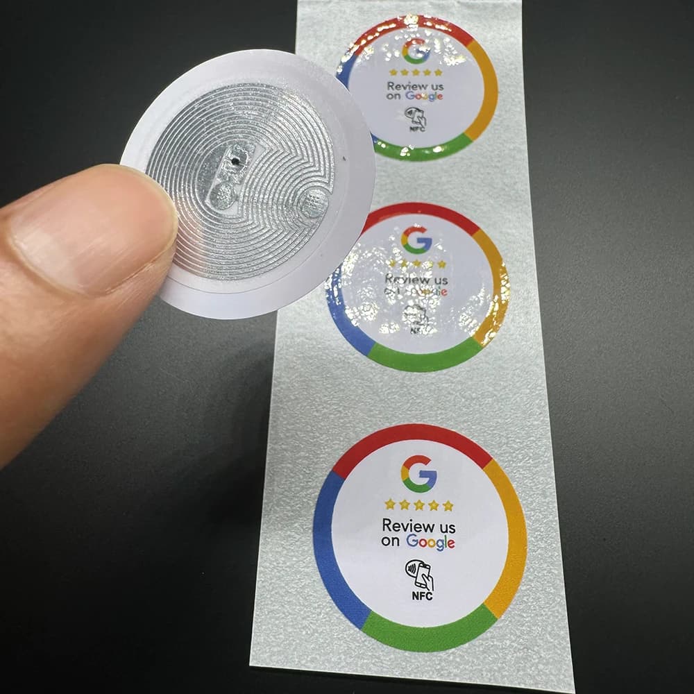 Boost Review Adesivo NFC Revisione Google Google Adesivo NFC Aumenta le tue recensioni Google Tap To Revisione Schede Tag NFC