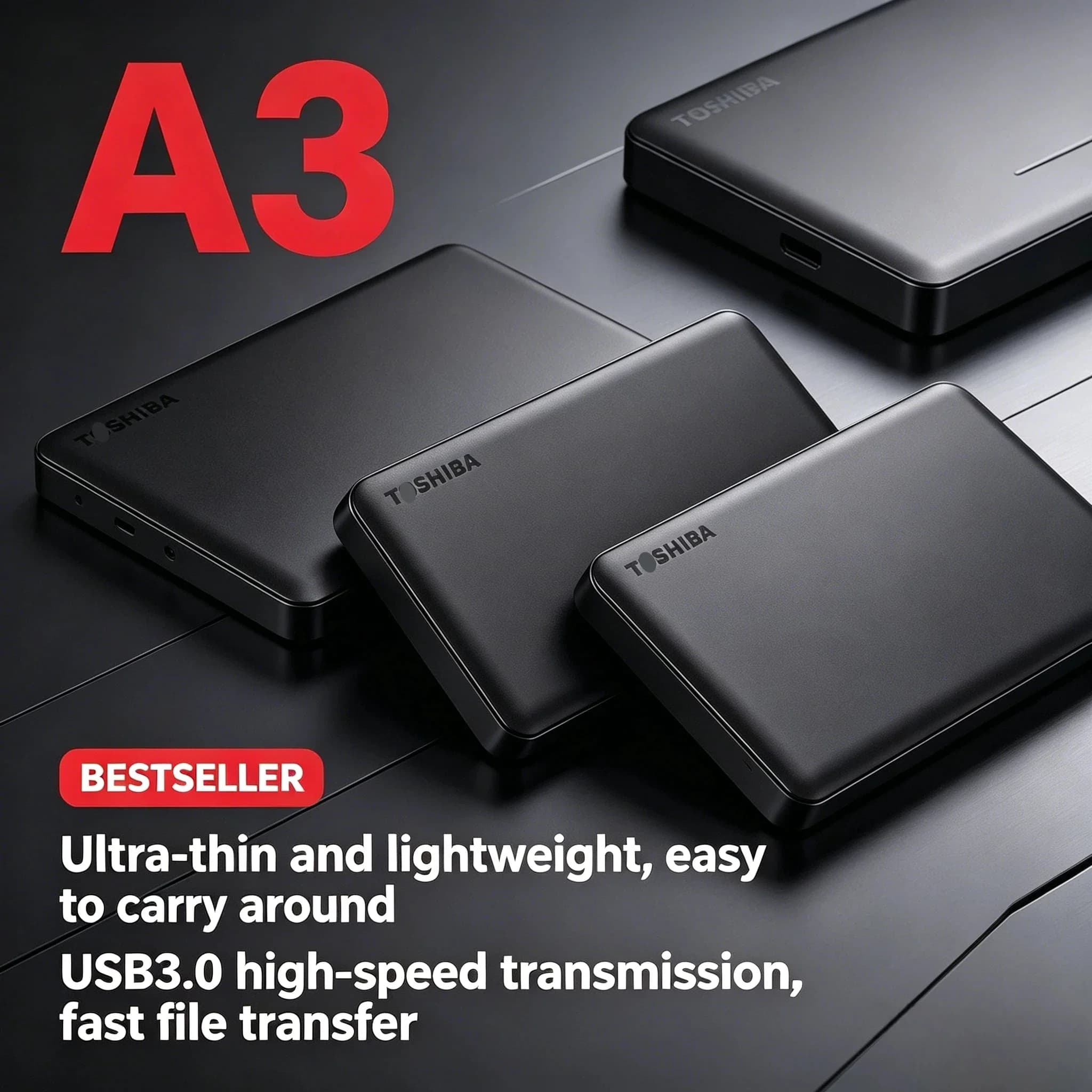 500GB 1TB 2TB For Toshiba OEM A3 Expansion Portable Hard Disk Drive USB3.0 2.5 Inch External HDD Box Storage Compact Pro 2026