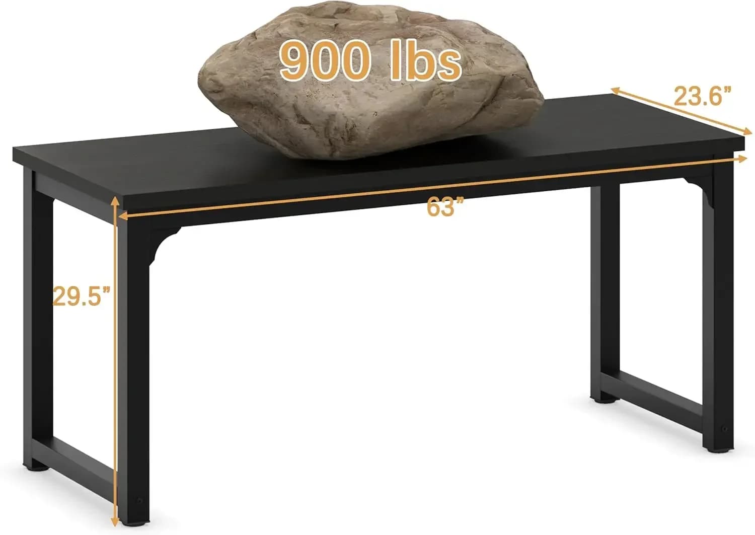 Scrivania per computer da 63 pollici, tavolo per PC in stile moderno e semplice, scrivania da ufficio, postazione di lavoro ampia per studio, scrittura, giochi e ufficio domestico, Extra 1