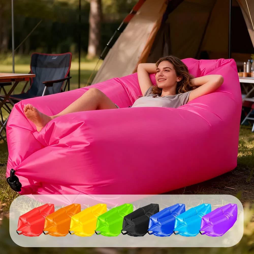 Multicolor Single Lazy Inflatable Sofa Portable Outdoor Beach Sofa Foldable camping sleeping bag for comfortable rest