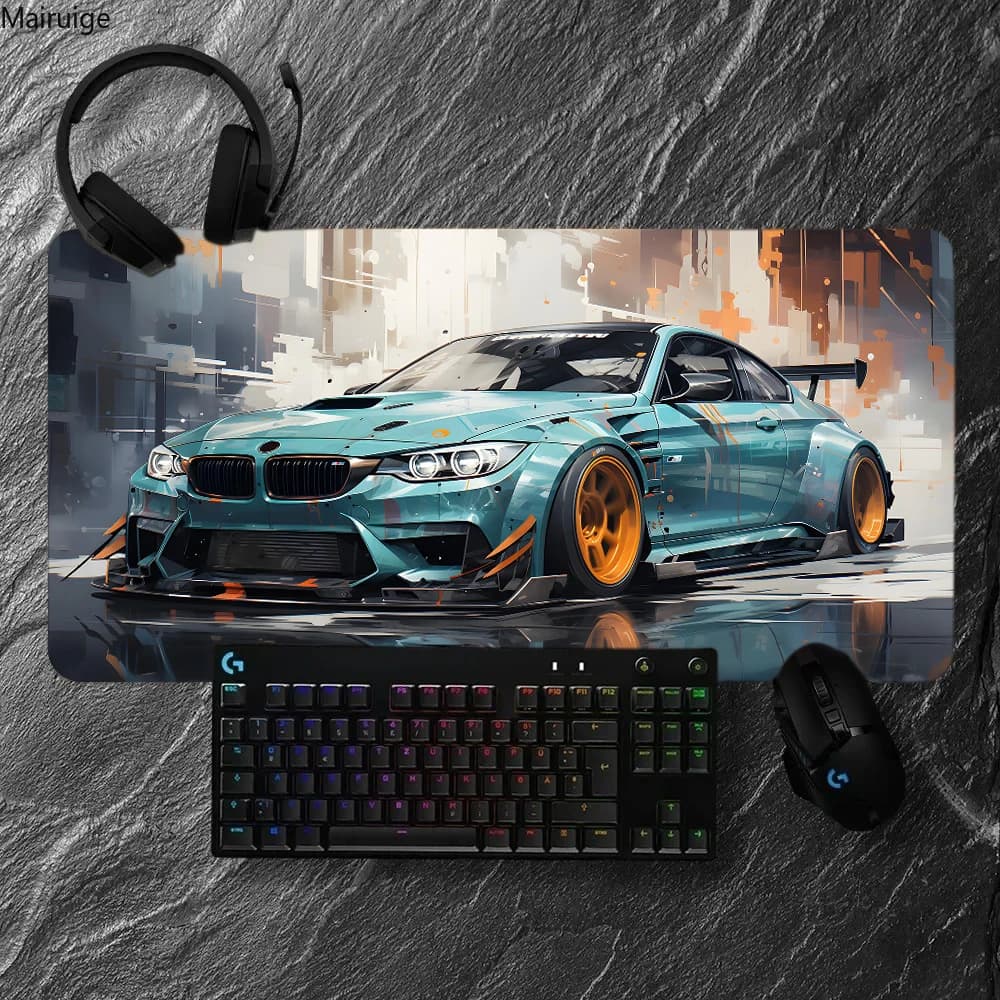 Cool cars Large gaming mousepad durable extended table pad office keyboard mat non-slip rubber base 900x400 computer mouse pads