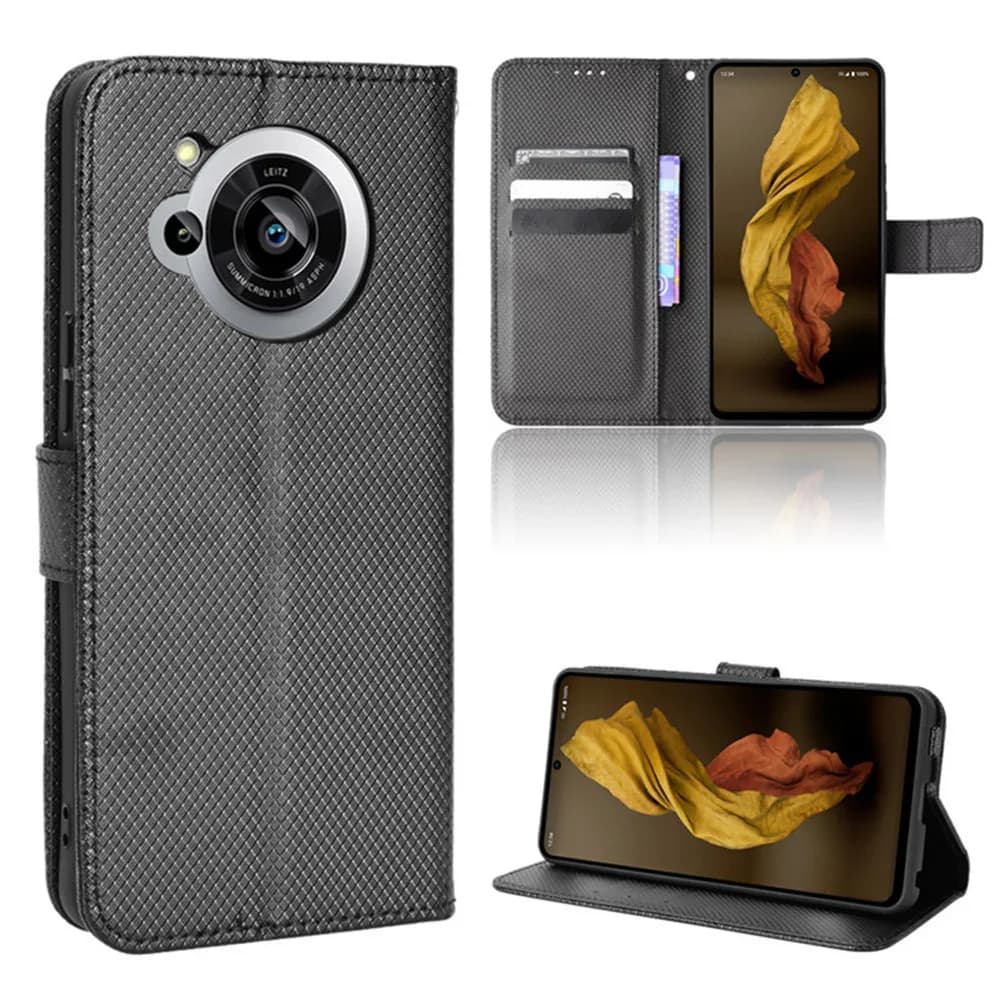Per Sharp Aquos R7 Custodia di lusso Flip Diamond Pattern Pelle PU Portafoglio in pelle Custodia per Sharp AquosR7 R 7 Borsa per telefono
