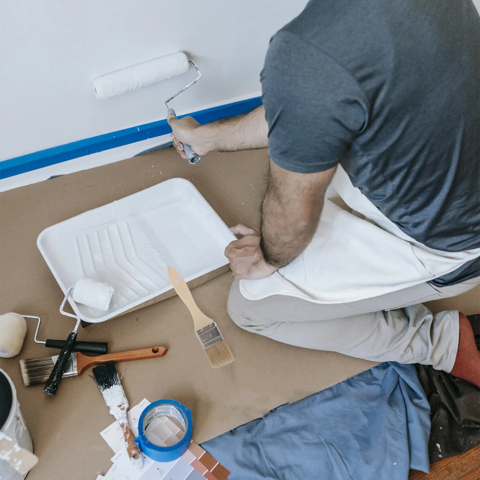 Kit di pennelli da pittura da 7 pezzi, design versatile con punta piatta per miscelare pigmenti ad olio, acrilici e acquerelli, elementi essenziali per studenti d'arte