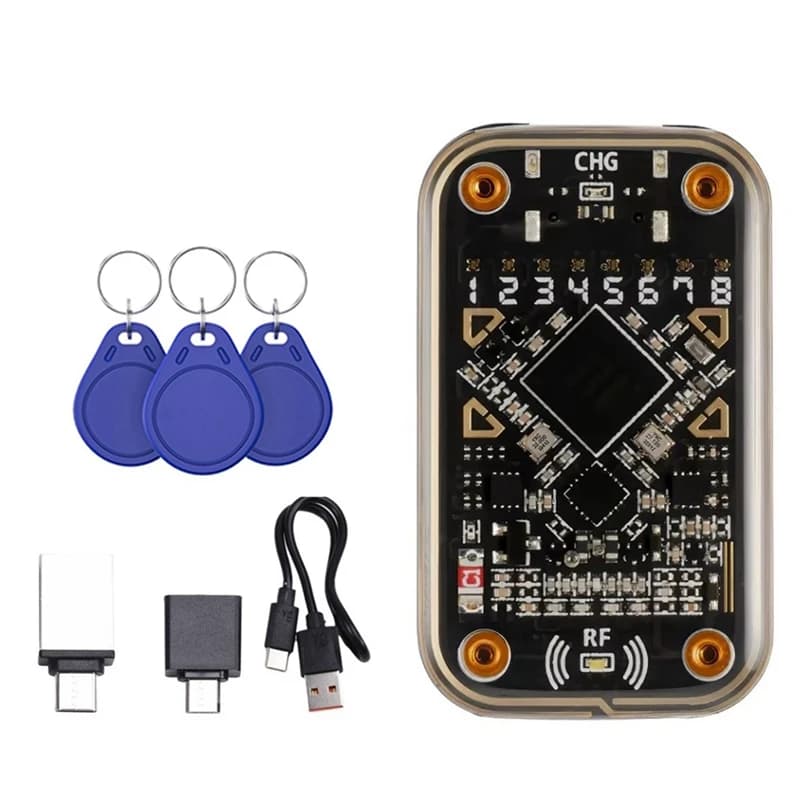 Emulatore di smart card Chameleon Ultra senza contatto Lettore di chip intelligente RFID + Portachiavi 3Xuid compatibile con la scrittore di lettura NFC