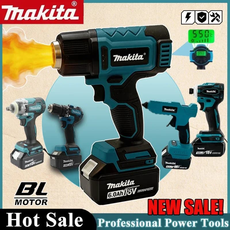 Makita Tools Wholesale Heat Gun Electric Hot Air Gun Cordless Handheld Reciprocating Saw Portable Saw Power Tools
