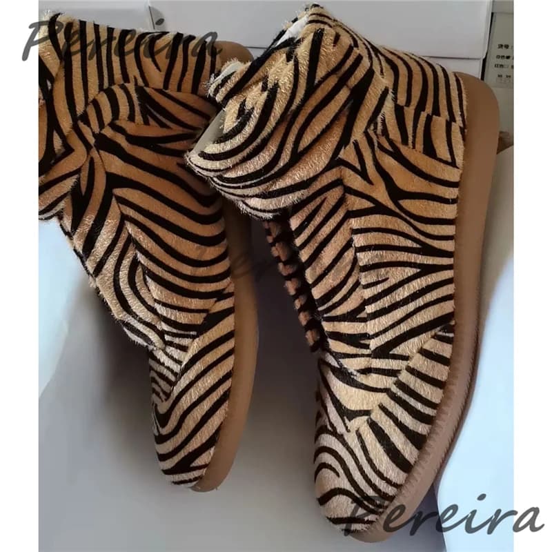 Stivali Alti con Stampa Leopardata, Suola Spessa, Punta Rotonda, Sneakers Casual con Lacci, Scarpe da Uomo Versatili e Trendy per Autunno e Inverno