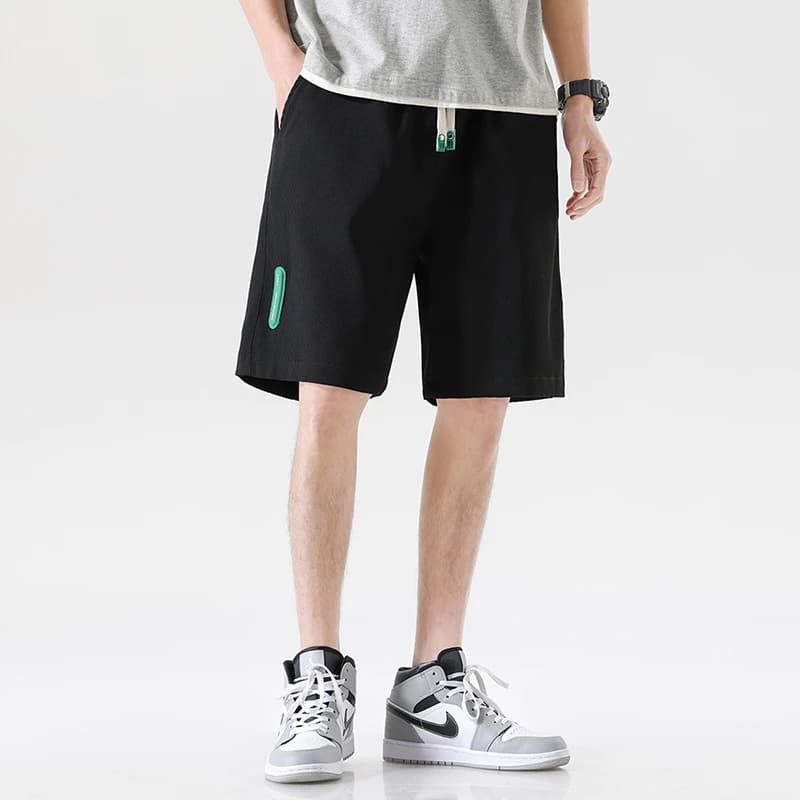 Men's Casual Ice Silk Basketball Shorts Thin Sporty Summer Quick Dry Five-Quarter Length Straight Leg Fashionable Leisure Pants