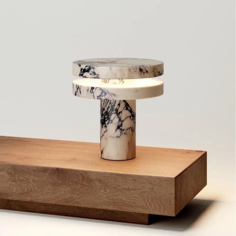 Postmodern Marble Floor Lamps Designer Model Room Living Dining Room Hotel Bedroom Bedhead Decorative Small LED Desk Light Decor