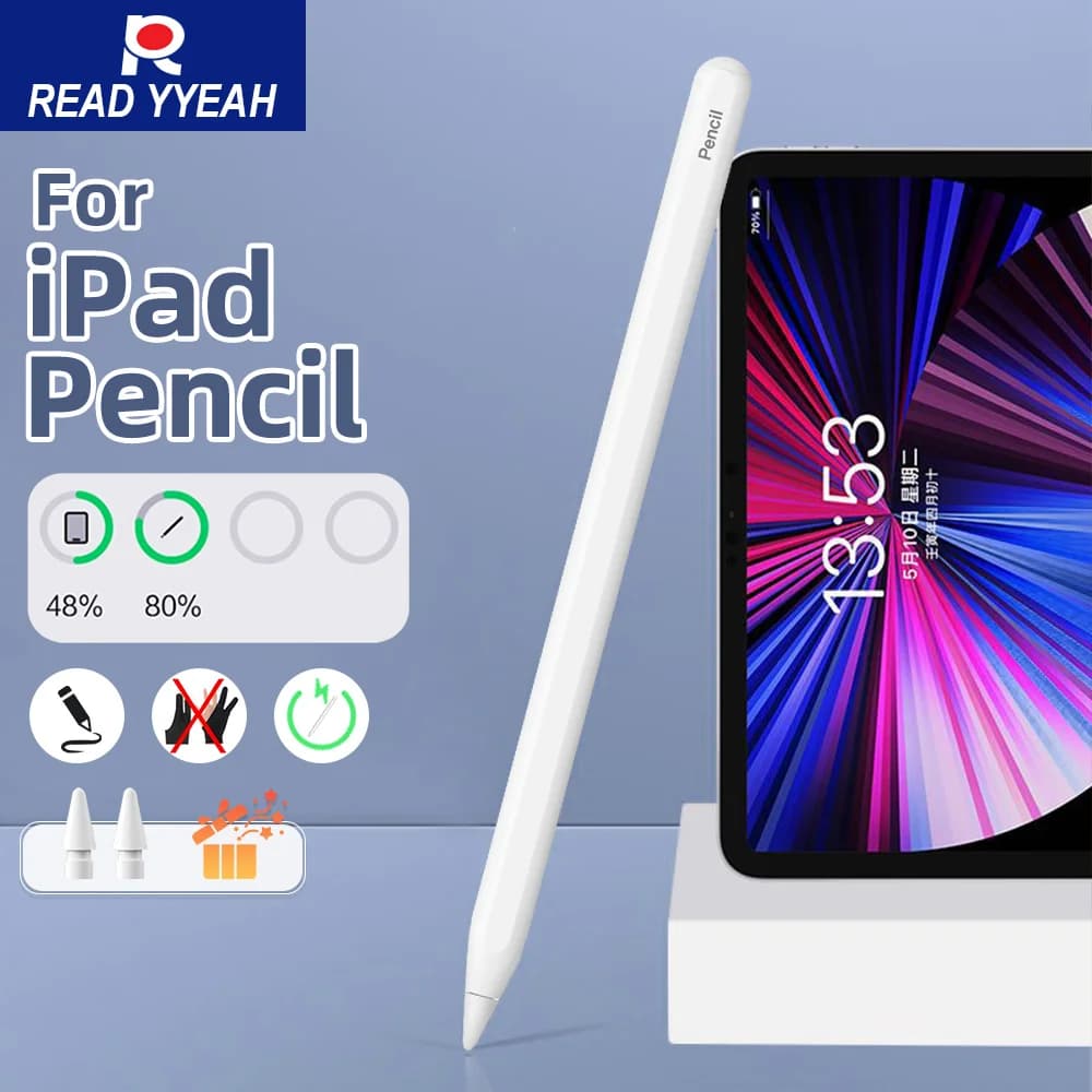 Penna Stilo Magnetica 2026 per Apple Pencil 2, Ricarica Wireless, Touch Pen per iPad 10a 9a Gen A16 Air 5 4 Pro 11 12.9 M4 M3 M2