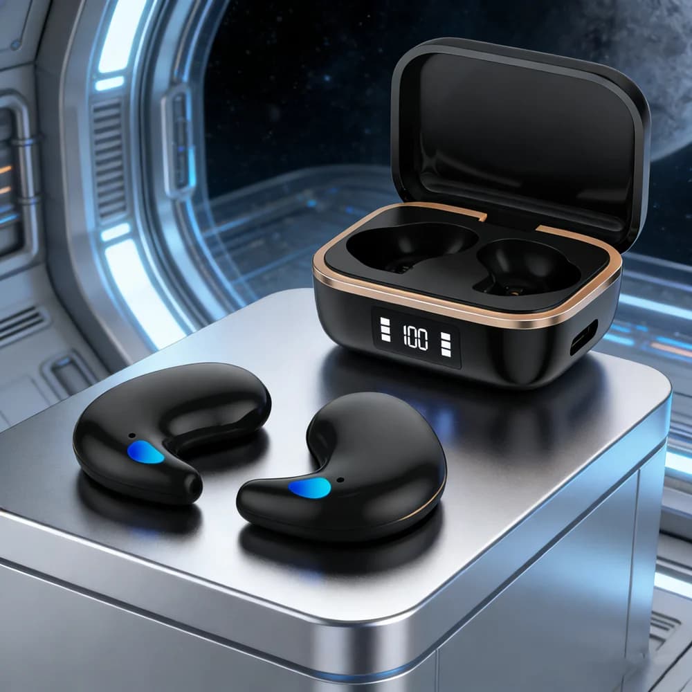 New Bluetooth 5.3, headphones for sleep, HiFi wireless earphones with noise reduction, compatible with smartphone