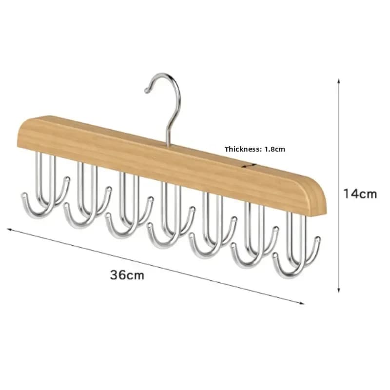 360 Wheel Wooden Waist Belt Holders Clothes Organizer Clothes Organizer Home Wardrobe Accessories Scarve Organizer Belt Clothes rack