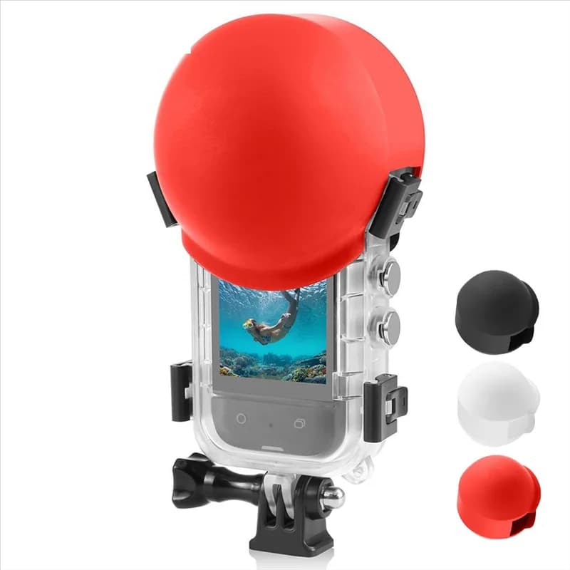 ABVO-Per Insta360 X3/X4 Invisible Underwater Cover Protector for lens Silicone Protective Cover Covers Target Accessories for action cam