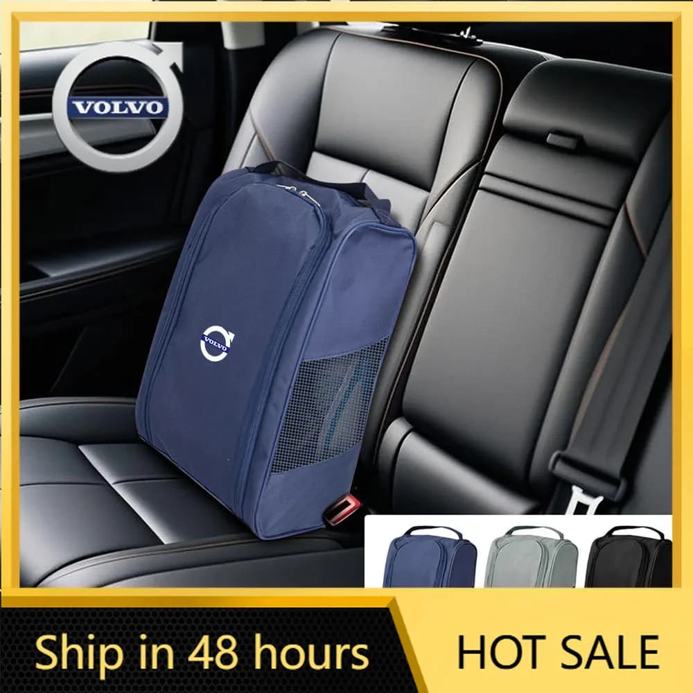 Car Emblem Sneaker Storage Bag Auto Organizer Interior Accessories for Volvo R Design T6 AWD C30 C40 C50 C70 S40 S60 S70 S80 S90