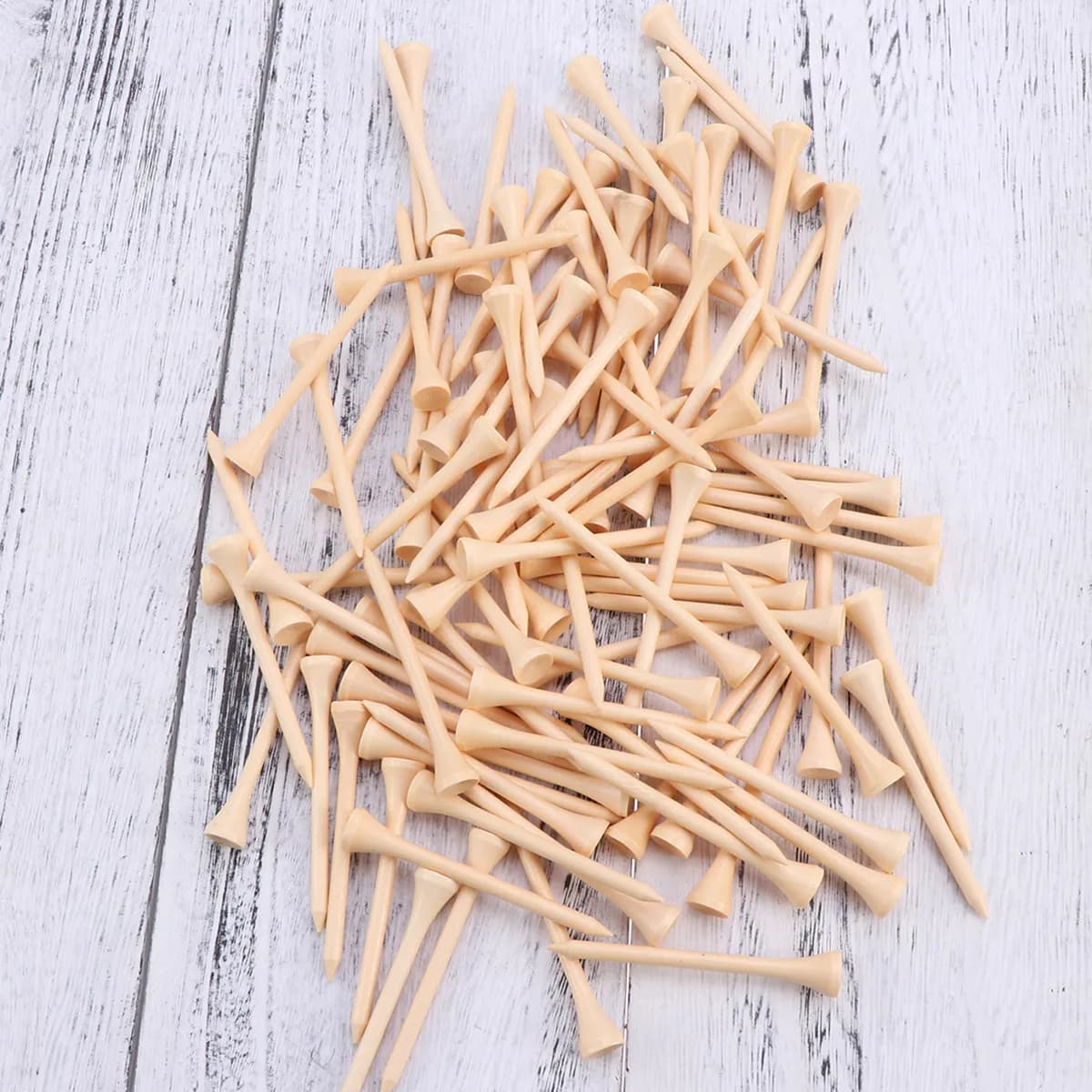100 Pezzi Tee da Golf in Legno Massello Premium da 7 cm, Leggeri, Ecologici, Infrangibili, per Attrezzatura da Allenamento Golfista