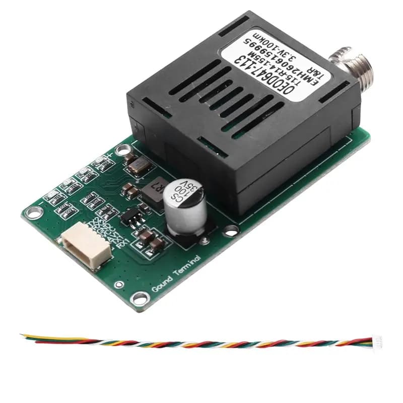 Y01A DC 5.5-26V For Drones TTL To Fiber Optic Module 100KM TTL Optical Transceiver Module FC RX/TX AV/VCC GND