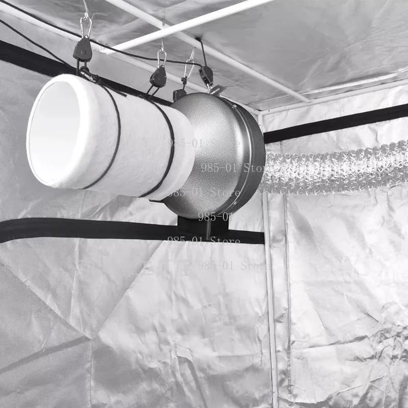 Filtro Purificatore d'Aria a Carbone Attivo Cilindrico per Serra e Tenda per Piante, 4 6 8 Pollici