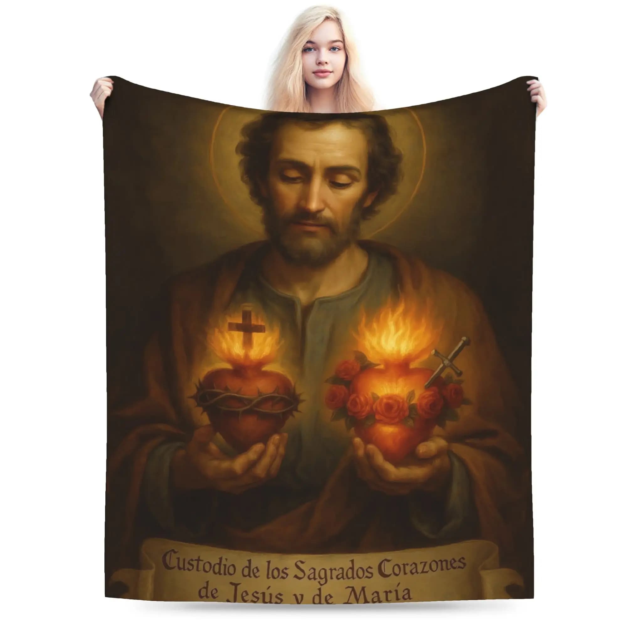 Our Lady of Guadalupe Soft Blankets Kids Adult Plush Throw Blanket Pattern Living Room Flannel Bedspread Sofa Bed Cover