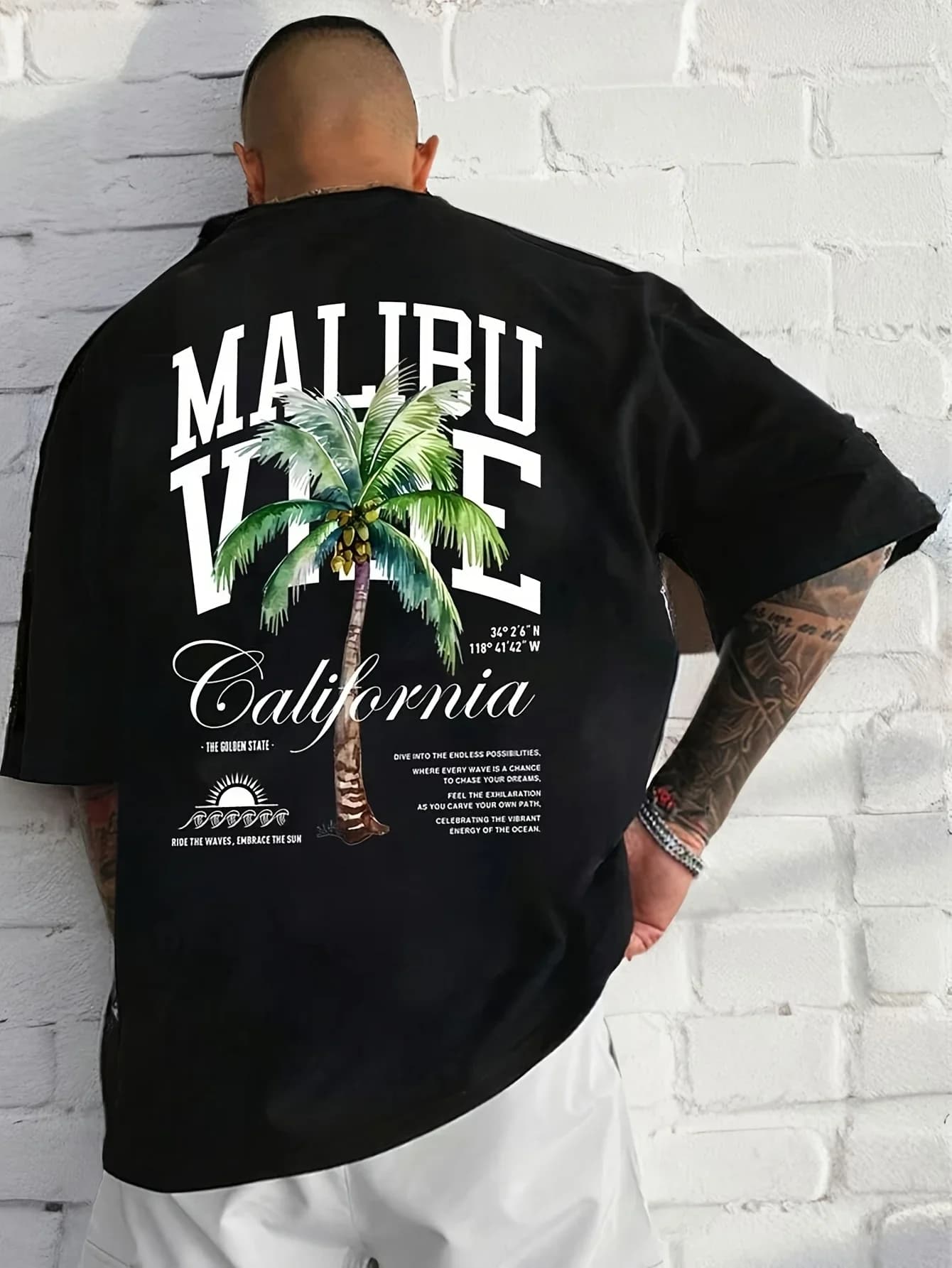 Streetwear T-shirt, 100% Cotton Oversized Urban Hip-Hop Tee