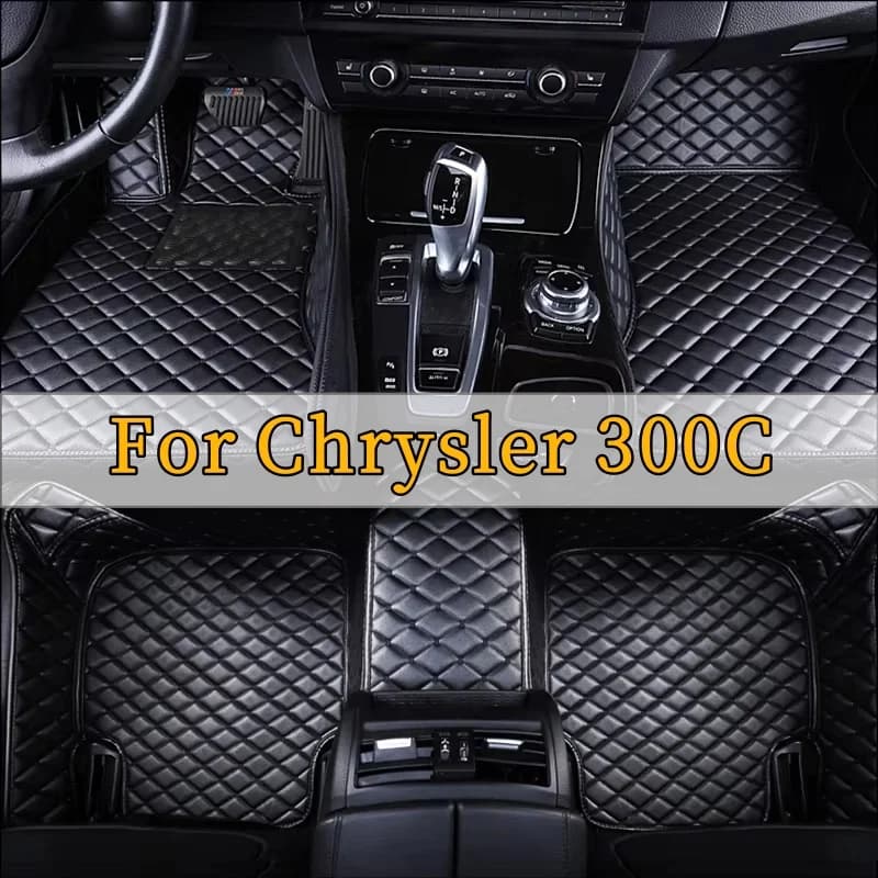 Custom Car Floor Mats NonSlip Wear-Resistant For Chrysler 300C 300 2005-2023 Easy to clean Auto Carpets Foot Coche Accessorie