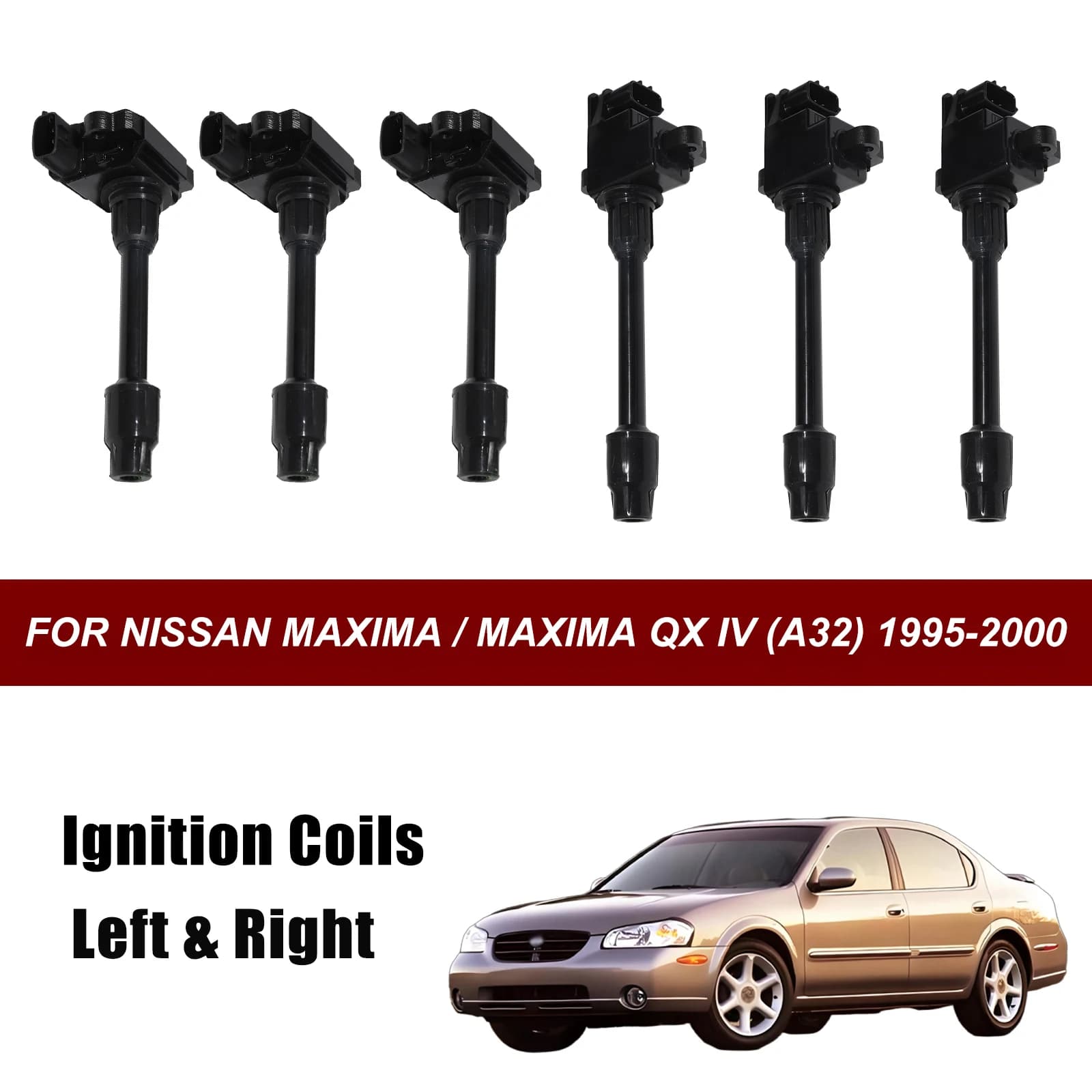Left & Right Ignition Coils For NISSAN MAXIMA QX IV A32 2.0 3.0 1995-2000 V A33 2000-2003 INFINITI I30 22448-31U01 22448-31U06
