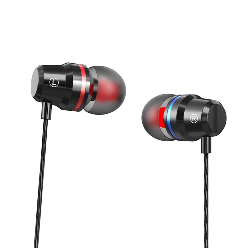 Cuffie cablate In-ear cuffie cablate cuffie con cavo con microfono auricolare con filo cuffie con filo metallico 3.5MM metallo