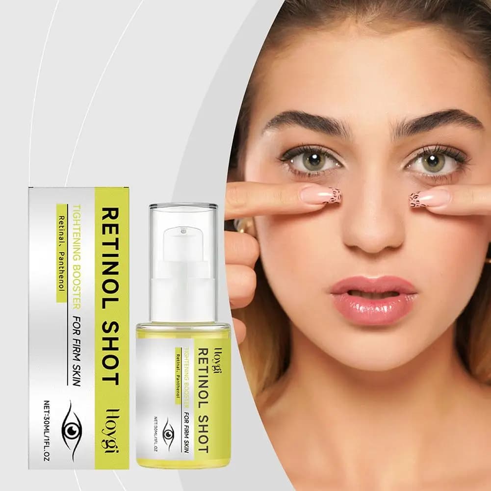 Siero Contorno Occhi Idratante al Retinolo 30ml, Riduce Rughe Sottili, Gonfiore e Occhiaie, Idrata l'Area Sottoculare Secca