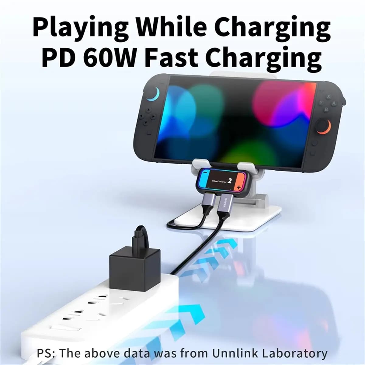 Nuova Docking Station Portatile 2026 per 2 Dispositivi, Mini Dock da Viaggio con Uscita 4K e Ricarica PD per NS2 su TV/Monitor