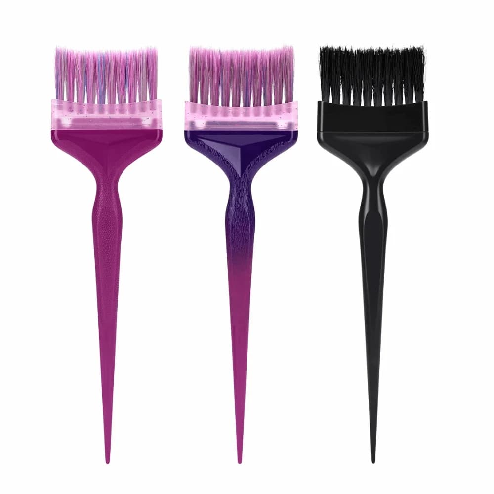 1Set Professional 8pcs Replaceable Brush Head Kit Easy Clean Durable Hair Dye Brushes Replacement Set 4 Types Applicator