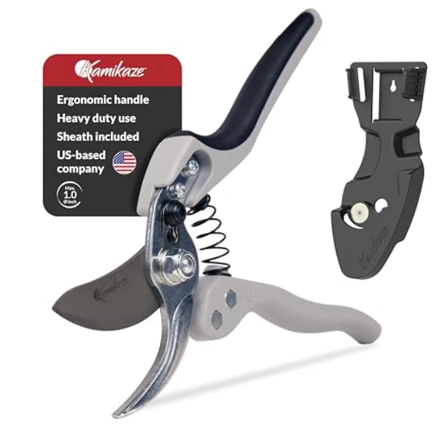 Forbici da Potatura Professionali Resistenti per Giardinaggio - Design Ergonomico per Ridurre l'Affaticamento delle Mani, Lama in Acciaio ad Alto Tenore di Carbonio SK5