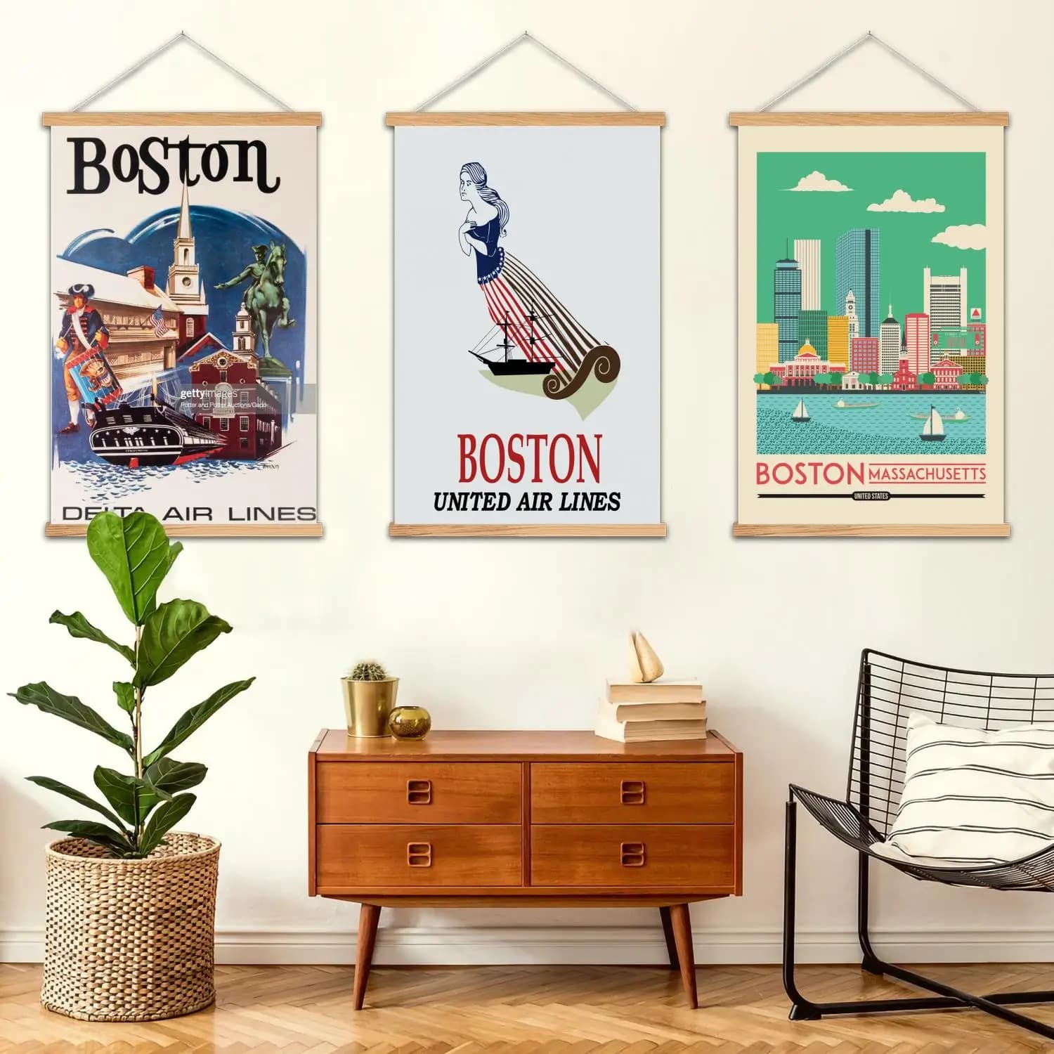 Boston Wall Painted Frame On Canvas Poster And Wall Art, Image Printing, Modern Family Bedroom Furniture, Decorative Painting