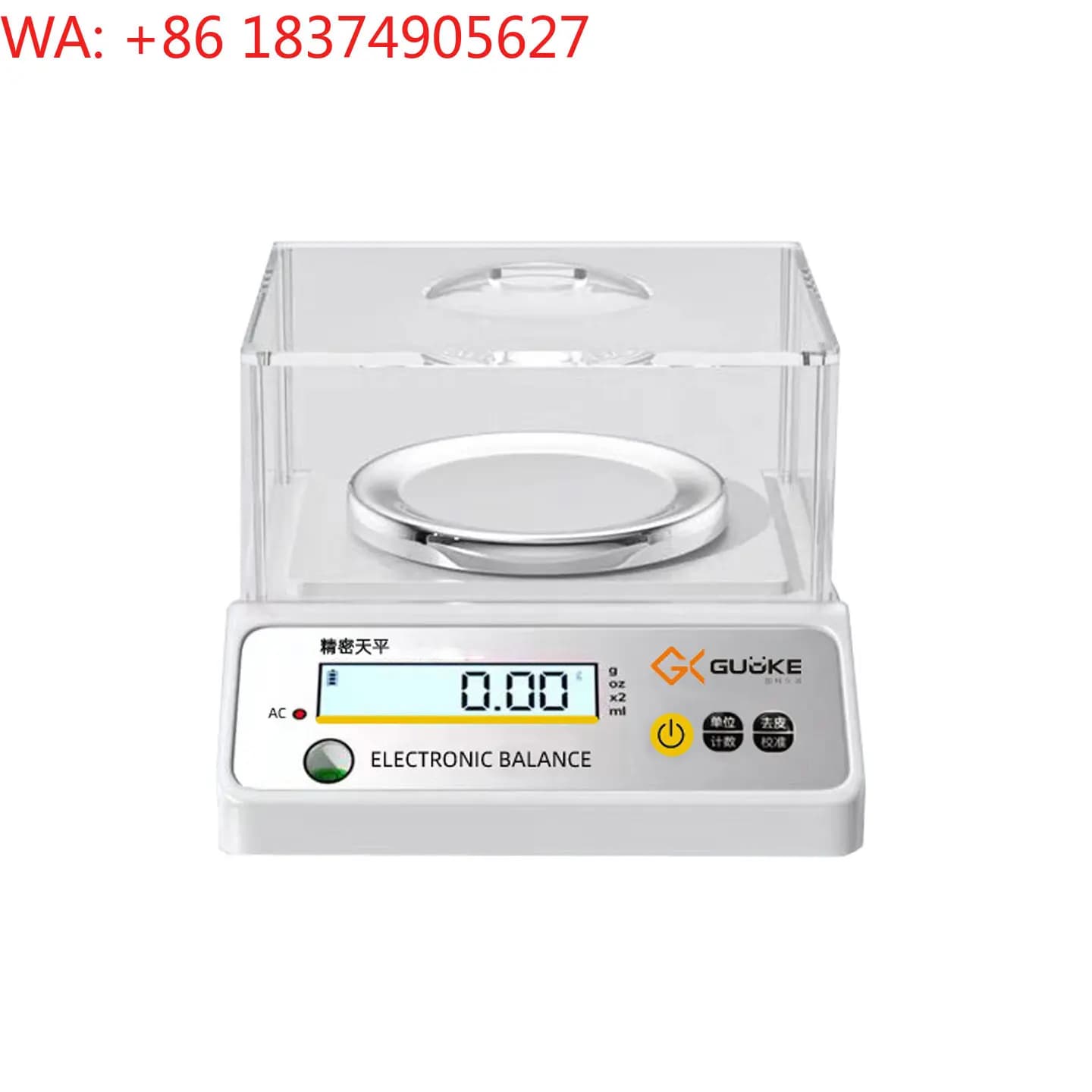 Balance scale GK-JJ-30002 (3000g/0.01g) with weights on the square plate
