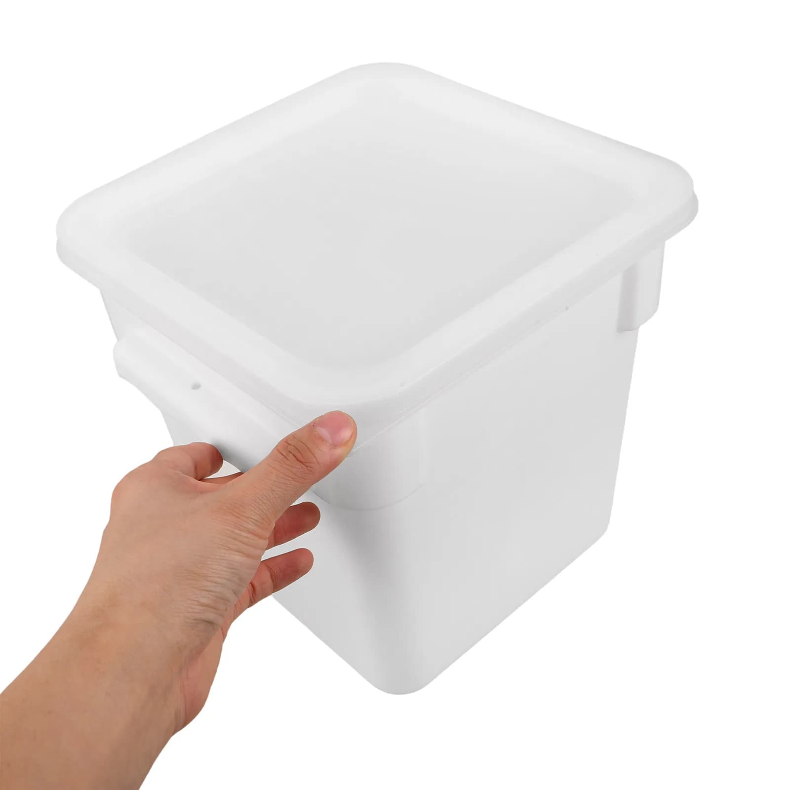 8L Large Square Storage Container Plastic with Handle for Fridge Freezer Juice Milk Tea Meal Prep Pantry Organization Solution