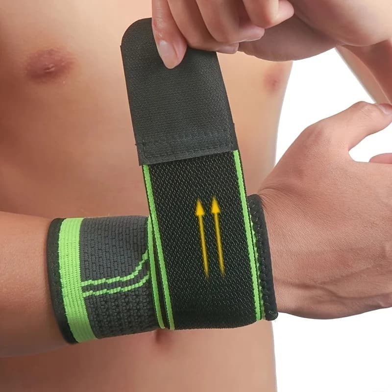 Tutore da polso traspirante da 1 pezzo con cinghie regolabili, miglior tutore di supporto per compressione del polso per calcio e basket (M/L/XL)