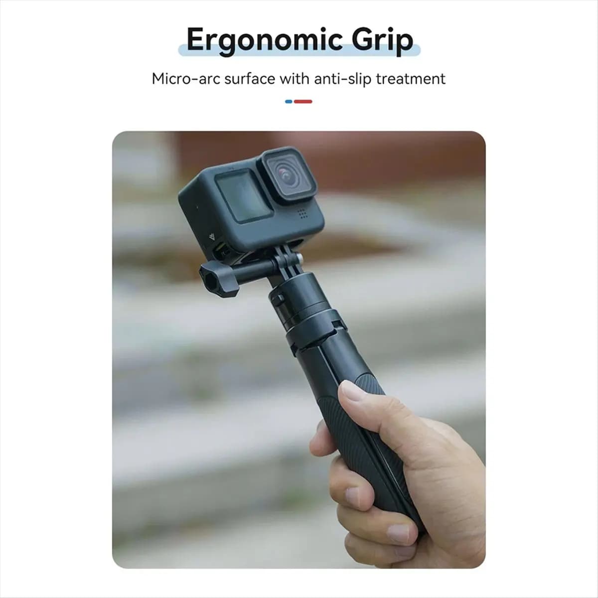 AA86 Asta Selfie Pieghevole con Treppiede, Lunghezza Regolabile per Gopro13 DJI Osmo Action 5 / 4 / 3, Accessori per Action Camera