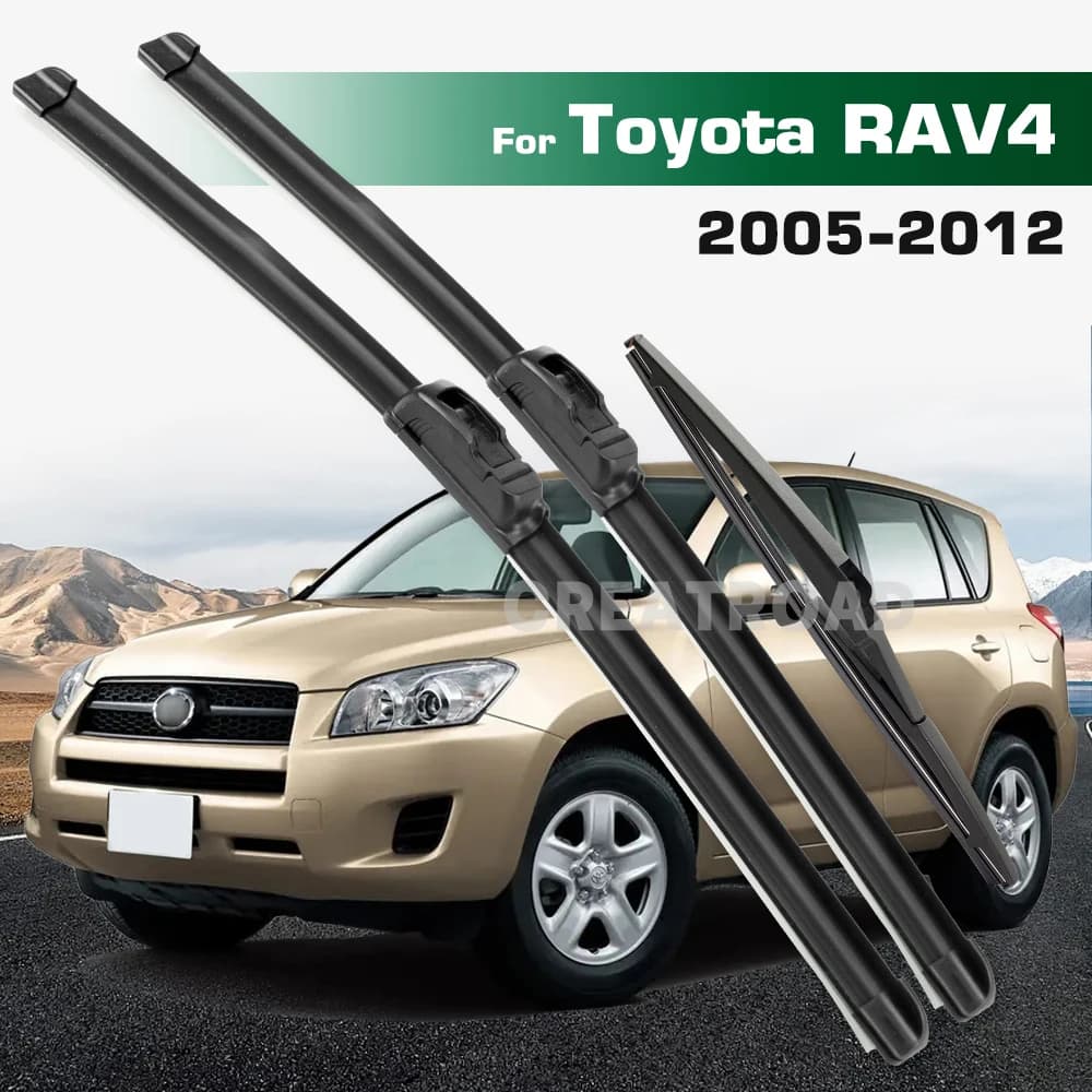 Per Toyota RAV4 XA30 2005-2012 2006 2007 2008 Tergicristallo Anteriore e Posteriore Spazzole Tergicristallo Parabrezza Finestra Spazzole 24 "+ 16" + 12 "