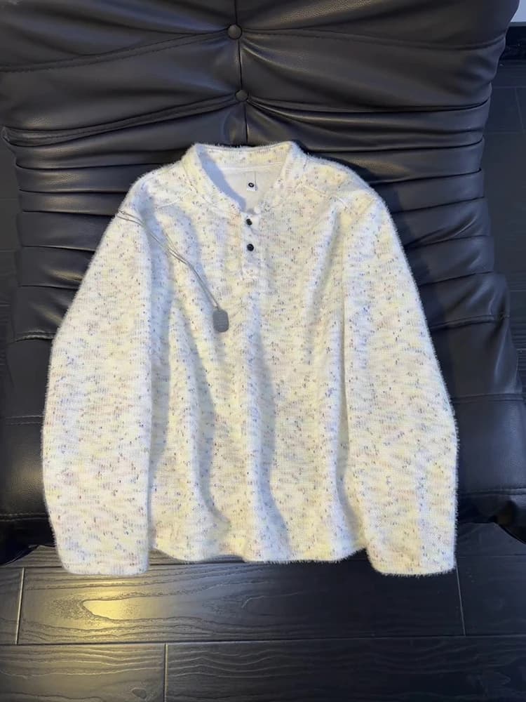 Felpa con Cappuccio in Maglia Stile Americano, Foderata in Pile, Manica Lunga, Collo Alto, Unisex, Autunno Inverno, Maglia Interna Ispessita, Tendenza Giovanile